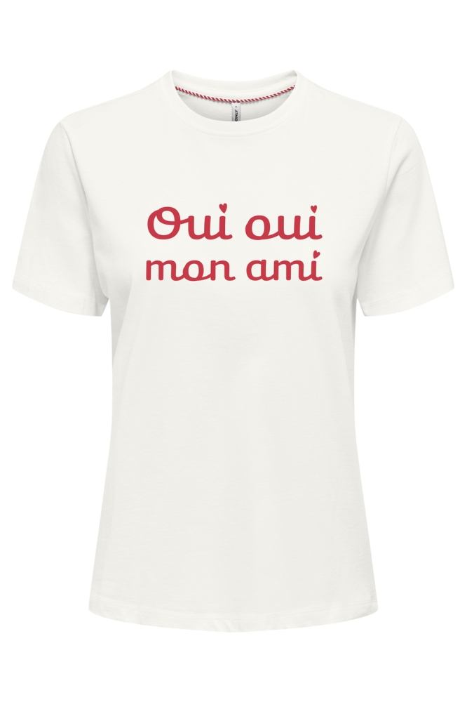 ONLEMILY S/S REG TEE CS JRS 15362489 CLOUD DANCER/OUI OUI